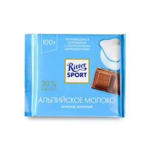 Шоколад Риттер Спорт Альп.Молоко